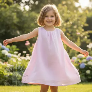 Voorgewassen linnen 170 g baby pink
