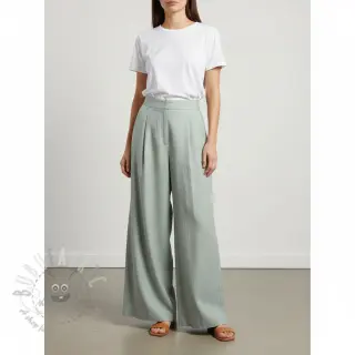 Voorgewassen linnen 170 g sage grey