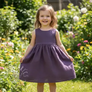 Voorgewassen linnen 170 g aubergine