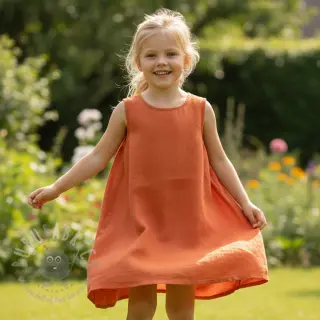 Voorgewassen linnen 170 g pumpkin orange