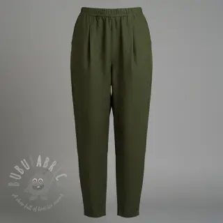 Voorgewassen linnen 170 g army green