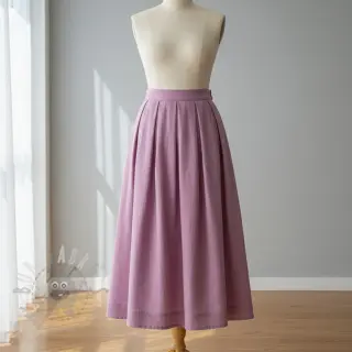 Voorgewassen linnen orchid pink