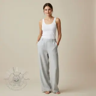 Voorgewassen linnen 170 g light blue