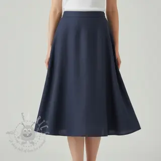 Voorgewassen linnen 170 g navy