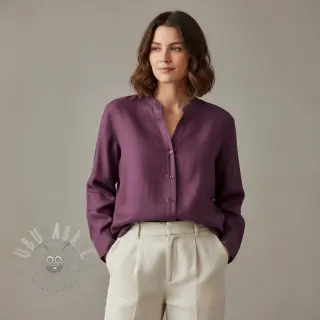 Voorgewassen linnen 170 g mulberry