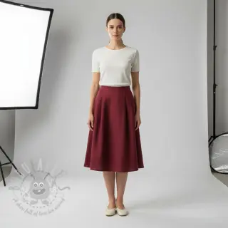 Voorgewassen linnen 170 g bordeaux