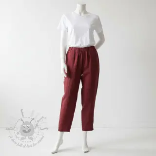 Voorgewassen linnen 170 g wine red