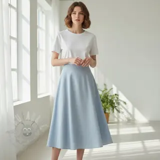 Voorgewassen linnen baby blue