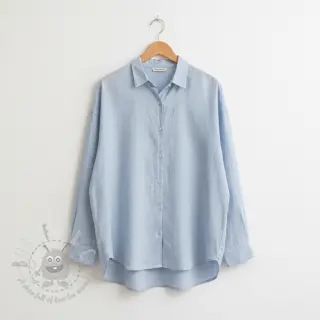 Voorgewassen linnen baby blue