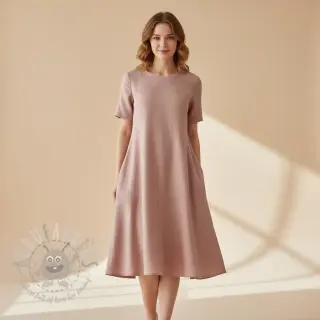 Voorgewassen linnen light salmon