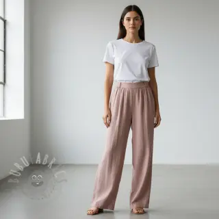 Voorgewassen linnen light salmon