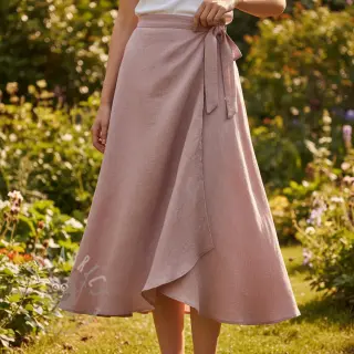 Voorgewassen linnen light lilac