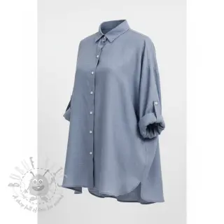 Voorgewassen linnen blue shadow