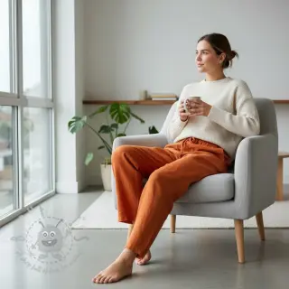Voorgewassen linnen orange
