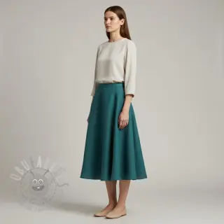 Voorgewassen linnen dark cyan