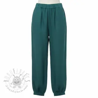 Voorgewassen linnen dark cyan