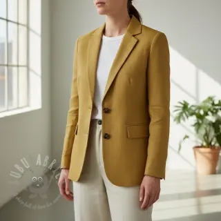 Voorgewassen linnen ochre