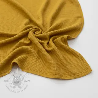 Dubbelgaas/mousseline dark ochre