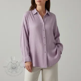 Dubbelgaas/mousseline soft lilac ORGANIC