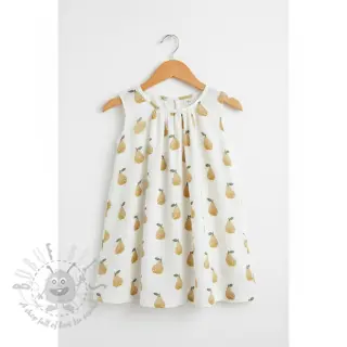 Dubbelgaas/mousseline Pears design B digital print