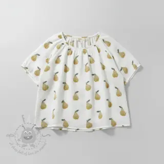 Dubbelgaas/mousseline Pears design B digital print