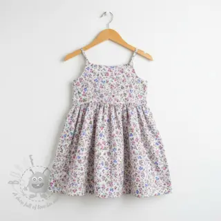 Dubbelgaas/mousseline Flower Michaela off white digital print