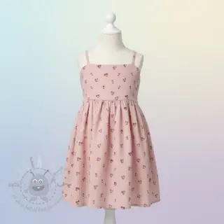 Dubbelgaas/mousseline Fruits cherry soft rose