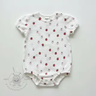 Dubbelgaas/mousseline Fruits apple white