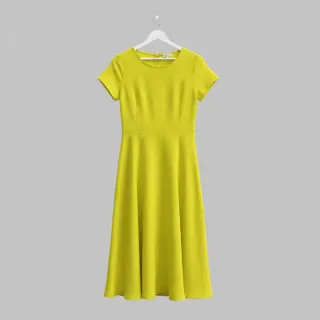 Dvojitá gázovina/mušelín Vintage neon yellow