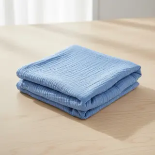 Dvojitá gázovina/mušelín royal blue
