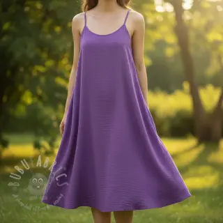 Dubbelgaas/mousseline violet