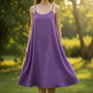 Dvojitá gázovina/mušelín violet
