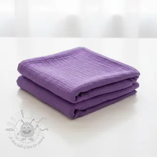 Dubbelgaas/mousseline violet ORGANIC