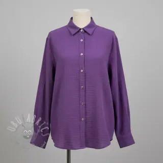 Dubbelgaas/mousseline violet ORGANIC
