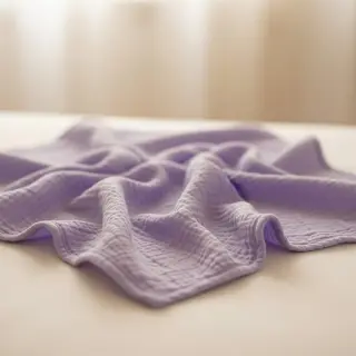 Dvojitá gázovina/mušelín bright violet ORGANIC