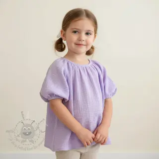 Dubbelgaas/mousseline bright violet ORGANIC