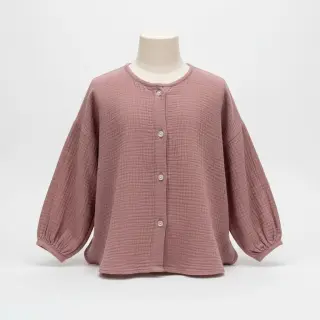 Dvojitá gázovina/mušelín light lilac ORGANIC