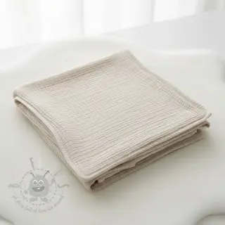 Dubbelgaas/mousseline light sand ORGANIC