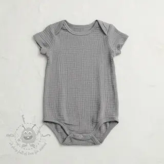 Dubbelgaas/mousseline grey ORGANIC