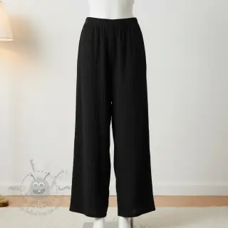Dubbelgaas/mousseline black ORGANIC