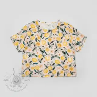 Dubbelgaas/mousseline Fresh lemons digital print