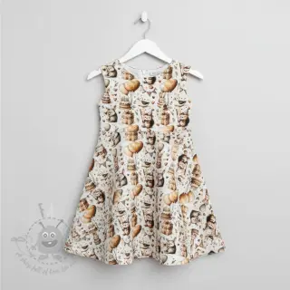 Dubbelgaas/mousseline Cuties design D digital print
