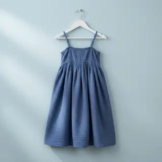 Dvojitá gázovina/mušelín midnight blue