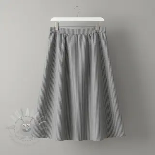 Dubbelgaas/mousseline YARN DYED Stripes grey