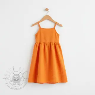 Dubbelgaas/mousseline NEON ORANGE ORGANIC