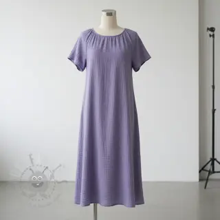 Dubbelgaas/mousseline lavender ORGANIC