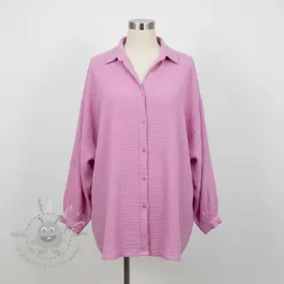 Dubbelgaas/mousseline light pink ORGANIC