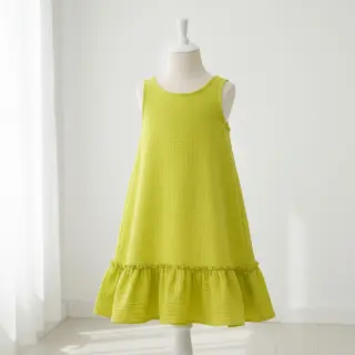 Dvojitá gázovina/mušelín neon yellow
