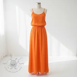 Dubbelgaas/mousseline neon orange