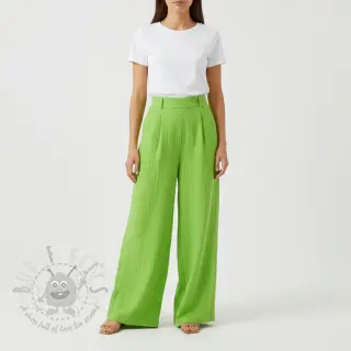 Dubbelgaas/mousseline neon lime